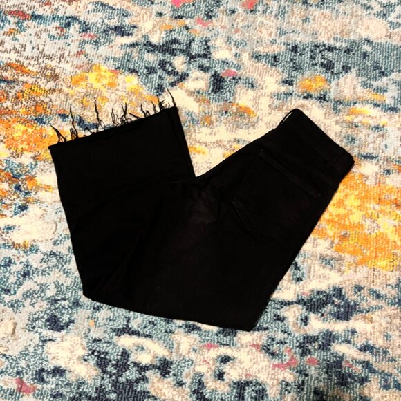 Zara • black wide leg cullotte jeans - Picture 4 of 6